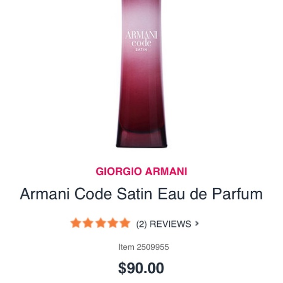 armani code satin tester